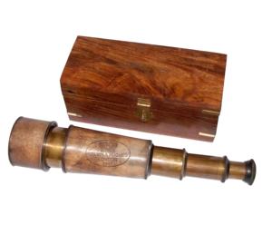 Jumelles en laiton Antique les plus vendues avec étui en cuir qualité victorien Vintage décoration de la maison télescope en métal - Product Image 2