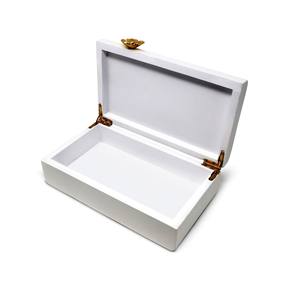 Rectangular White Wood Decorative Box Hot Selling Gifts & Crafts Wooden Boxes <b>Wall</b> <b>Signs</b> Made In India - Product Image 2