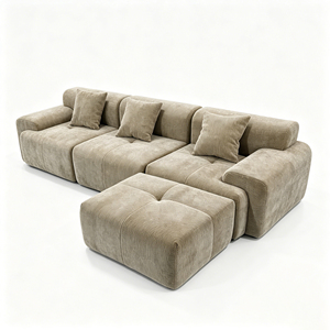 Sofá Seccional Compacto y Plegable, Extra Ancho, de Chenilla Premium, Modular, con Espuma de Alta Densidad, Ahorro en Costos de Envío - Product Image 6
