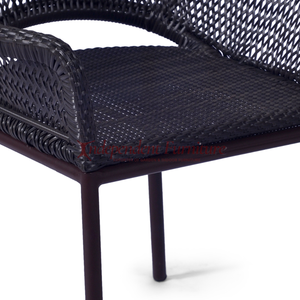 Silla de jardín al aire libre marrón duradera moderna ratán sintético con marco de metal para el hogar sala de estar Patio o Hotel - Product Image 3
