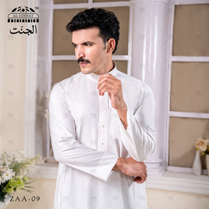 Wholesale Jubba Islamic Clothing Plain Long Sleeve Saudi Arabian Designs Muslim Robe Thobe for Men Jubbah - Product Image 5