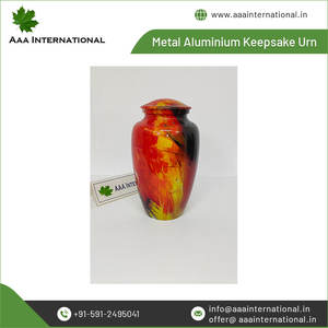 Urnas de recuerdo de cremación para adultos de aluminio para mantener las cenizas conmemorativas humanas de la India - Product Image 4