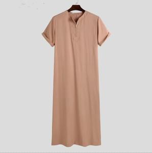 Vêtements pour hommes musulmans Jubba uniques et élégants Thobe Caftan demi-manches saoudien arabe Daffah Dubai Thobe pour hommes - Product Image 2