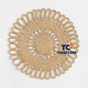 Napperons de luxe en jonc de mer de haute qualité Tapis de table naturels tissés à la main pour un décor de salle à manger esthétique et résistant à la chaleur. - Product Image 6