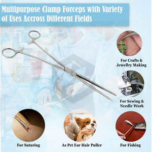 Fórceps de bloqueo de hemostato Rochester Pean de calidad superior recto 10 "agarre de mordazas dentadas completas instrumentos médicos quirúrgicos - Product Image 4