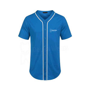 Maillots de baseball pour jeunes à boutons, 100 % polyester, séchage rapide, anti-humidité, faible MOQ, personnalisables avec nom et numéro imprimés - Product Image 5