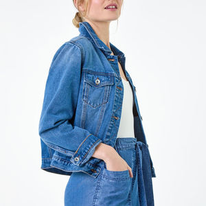 OEM Women's Casual <b>Long</b> Sleeve <b>Denim</b> <b>Jacket</b> Breathable Warm Stylish Customized with Cotton Filling Latest Design at Cheap Price - Product Image 1