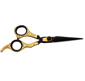 Ciseaux de coiffeur de coupe de cheveux enduits de papier 5.5 ciseaux de Salon d'acier inoxydable de repose-doigt réglables - Product Image 2