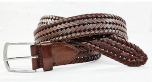 Ceinture en cuir véritable tressé de qualité supérieure, réglable, pour le sport, les activités de plein air, la mode décontractée, avec boucle en métal - Product Image 4