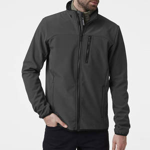 Veste softshell à quantité minimale de commande basse conception personnalisée vêtements de travail d'hiver veste softshell à fermeture éclair doublée en polaire imperméable pour hommes - Product Image 3