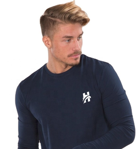 Gran oferta de camiseta para hombre, diseño único, logotipo personalizado, Camiseta lisa de manga larga de secado rápido ajustada, camisetas deportivas para hombre - Product Image 5