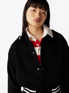 Chaqueta Universitaria Retro Unisex con Cuello Redondo, Dobladillo Acanalado, Forro Cálido, Personalizable con Nombre, Número y Bordado Personalizado - Product Image 5