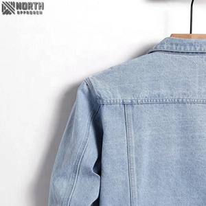 2025 élégant hommes 100% coton Denim vestes grande taille régulière ajustée manches longues respirant hiver avant Logo vêtements d'extérieur - Product Image 4