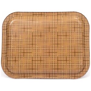 Kontensan EE161U7 233x307mm Turquie Origine Élégant Rectangulaire En Métal Plateau De Service Rosy Design Décoratif Os Incrustation Inoxydable - Product Image 2