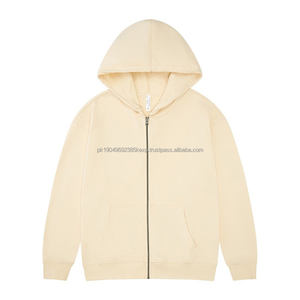 Sweat à capuche pour homme en molleton français zippé 100% coton y2k designer fermeture éclair épaules tombantes surdimensionné imprimé logo Sweat à capuche personnalisé pour homme - Product Image 4