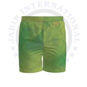 Pantalones cortos de satén de secado rápido ecológicos personalizados 100% poliéster cintura elástica media tejido impermeable con impresión por sublimación - Product Image 2