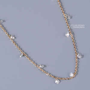 จี้เพชรทรงกลมเจียระไนแบบบริลเลียนท์ 14K ทองคำเหลือง ประดับเพชรเลี้ยงในห้องปฏิบัติการ สำหรับผู้หญิง ความใส VS+ สี EF เครื่องประดับสังเคราะห์ น้ำหนักรวม 1.12 กะรัต - Product Image 3