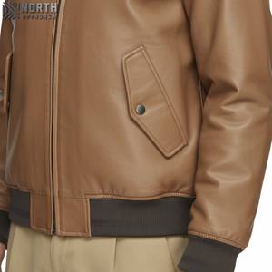 Blouson aviateur en cuir véritable pour homme, motif camouflage, couleur personnalisable sur le devant, imperméable, haute qualité, vente en gros, arrivée 2025 - Product Image 5