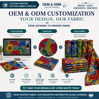 Tissu à motif Ankara personnalisé, impression numérique OEM ODM, plusieurs bases pour robes, foulards, sacs, textiles de maison, faible MOQ