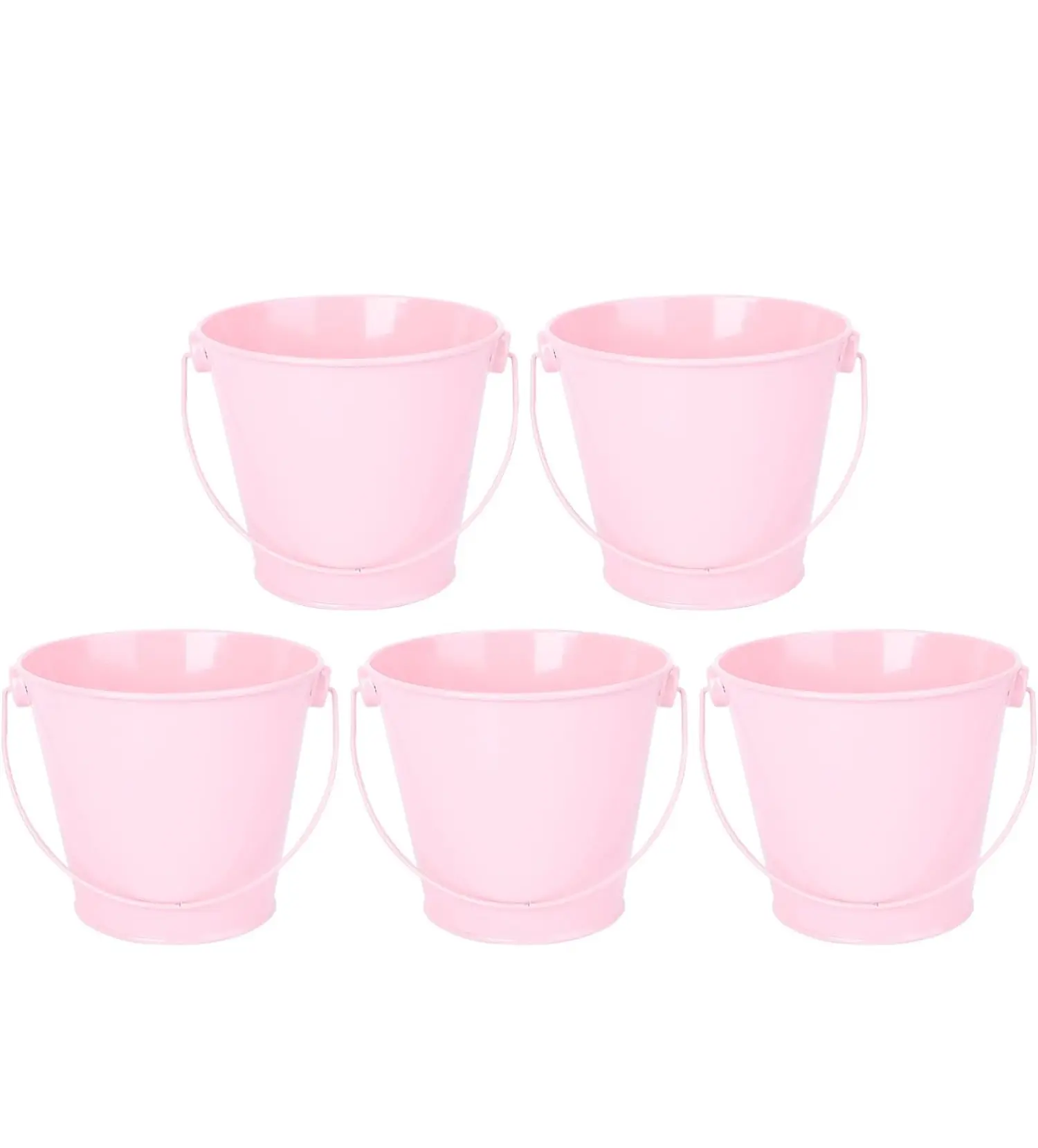 Mini Metal Buckets with Handle Galvanized Bucket Small Tin Bucket for Party Kids Crafts Classroom Favors