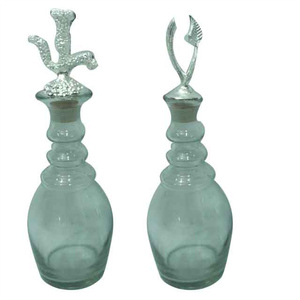 Botella de Almacenamiento de Líquidos con Tapa Decorativa para Tiendas de Cosméticos, Perfumes y Aceites Capilares, Botella de Vidrio para Productos de Lujo - Product Image 1