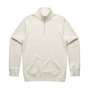 Sweat-shirts en coton mélangé anti-boulochage en gros avec col et fermeture éclair quart de tour, durables et parfaits pour les vêtements décontractés - Product Image 1