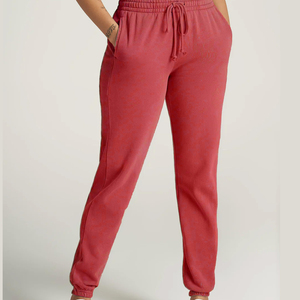 Women's 100% Cotton Mid Waist Sweatpants Streetwear <b>Drawstring</b> Pant Customized Logo Printing Breathable OEM <b>Trouser</b> - Product Image 4