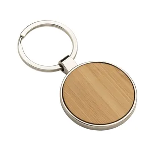 Porte-clés personnalisés en métal et bambou, gadgets promotionnels personnalisables, mousquetons - Product Image 1