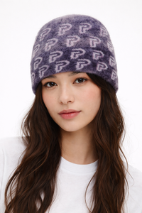 Bonnets ajustables personnalisés en gros, logo sur toute la surface, tricot jacquard, bonnet d'hiver commun, fabriqué au Pakistan - Product Image 4