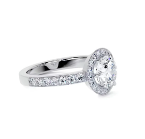 10k jaune Rose blanc or laboratoire cultivé diamant mariage et bague de fiançailles pierre taillée ronde pour les cadeaux et les fêtes plaquées or - Product Image 2