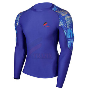 Camiseta de Manga Larga para Hombre, Transpirable, Ecológica, de Secado Rápido, 100% Poliéster, para MMA, con Logotipo Personalizable - Product Image 1