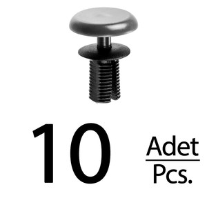 Clips de fixation pour panneaux intérieurs de voiture GRIS NOIR - 10 pièces - Product Image 1