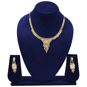 ชุดเครื่องประดับที่สร้างด้วยทองคำชุดเครื่องประดับตามเทศกาลและแบบดั้งเดิมเครื่องประดับทองเหลืองเทียมชุดเครื่องประดับชุบทองเครื่องประดับแฟชั่น - Product Image 1