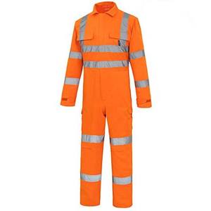 100% Polyester FR décontracté taille moyenne réfléchissant sécurité travail combinaison fermeture éclair antistatique industriel hiver été - Product Image 5