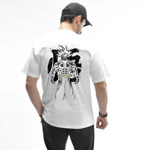 2025 Streetwear t-shirt fabricant de qualité supérieure blanc uni coton surdimensionné T-shirts hommes col rond manches courtes imprimé - Product Image 2