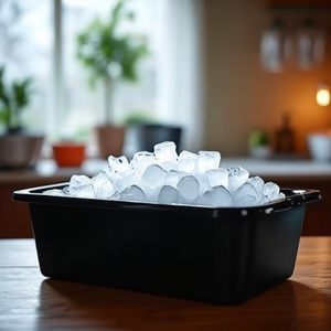 Bac multifonction noir de 40 L pour seaux à glace et porte-boissons - Product Image 3