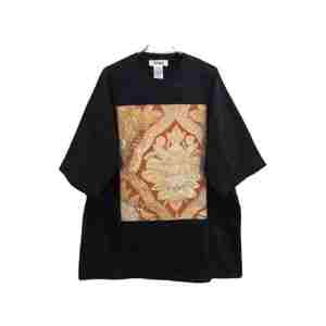 Venta al por mayor 100% algodón Kimono tela negro Oversized Casual Jersey camiseta para hombres patrón sólido 230 gramos Regular Fit transpirable - Product Image 2