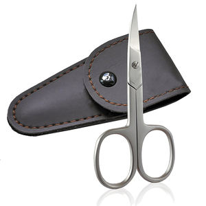 Tijeras para cutículas de grado quirúrgico, cuchillas curvas de 3,5 pulgadas afiladas, tijeras para cutículas de acero inoxidable con bolsa de cuero - Product Image 2