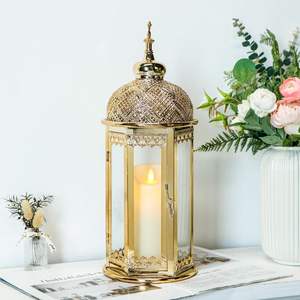 Vintage <b>Ramadan</b> Lantern Metal Durable for Cultural <b>Decor</b> Warm Indoor Setting Perfect Homes Traditional Festival Lighting - Product Image 4