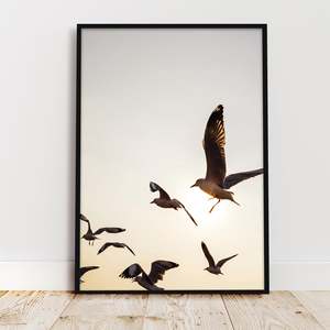 Modern Style Seagulls Art Print DIN <b>A3</b> <b>Paper</b> Design - Product Image 2