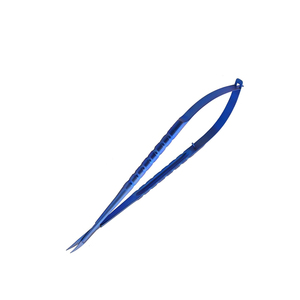 Microchirurgie Bleu Titane Enduit Ciseaux Lame Longueur 15 mm Sharp Lame Incurvée 6.12 Pouces Micro Ciseaux - Product Image 3
