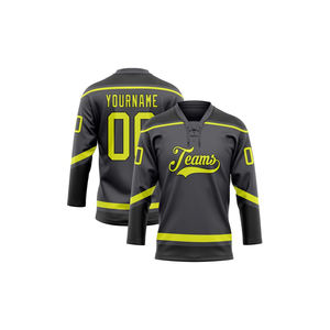 ชุดเครื่องแบบฮ็อกกี้น้ำแข็งโพลีเอสเตอร์ออกแบบได้ตามต้องการชุดเสื้อเจอร์ซี่กางเกงทีม OEM สำหรับใส่เล่นกีฬา - Product Image 3