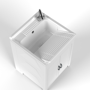 Mobiletto per Lavanderia Contemporaneo in Resina Mongardi, Ecologico, Forabile, Resistente agli Acidi, per Interni/Esterni, 60L X 60D - Product Image 2