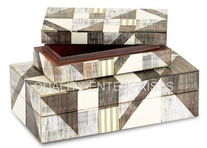 Luxury High End Eco-Friendly Polished Natural <b>Brown</b> Horn <b>Storage</b> <b>Box</b> with Clock for Home Decor Natural Crafts - Product Image 4