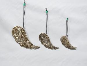 Copo de nieve de metal hecho a mano a granel, adornos navideños de cobre y hierro para Festival en casa, para el hogar Decoración elegante, plástico artificial - Product Image 3