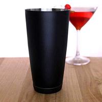 Ensemble de shaker à cocktails Boston en acier inoxydable noir luxueux, capacité du jigger 500 ml, 2 pièces, logo personnalisé, multi-usages, pour la maison