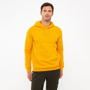 Sudaderas con capucha de estilo callejero para hombre de mejor diseño, ajuste Regular 100% algodón, tela térmica suave cómoda, precio al por mayor en blanco liso - Product Image 3