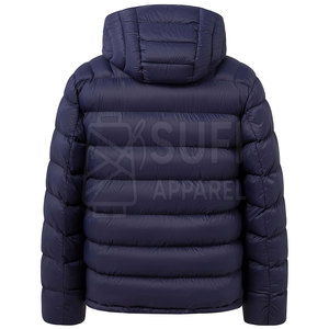 Professional Manufactured Slim Fit Unisex Puffer Jacket Casual Wear Fashion Standard <b>Winter</b> Front Logo Custom Eco-Friendly - Product Image 2