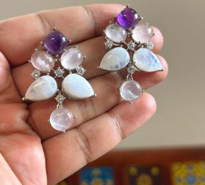 Pendientes de Aro Modernos con Circonitas Plateadas en Plata de Latón de la Mejor Calidad para Mujeres y Niñas, Ideales para Bodas y Fiestas - Product Image 3