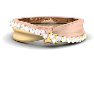 Bague en or 14 carats authentique avec bijoux certifiés IGI en diamant naturel véritable - Product Image 1